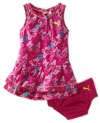 PUMA - Kids Baby Girl's 2-Piece Logo Dress Set, Rose, 12M