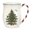 Spode Christmas Tree Candy Cane Mugs, Set of 4