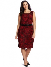 Jones New York Women's Boat Neck Dress With Embellishment Jones New York Women's Boat Neck Dress With Embellishment