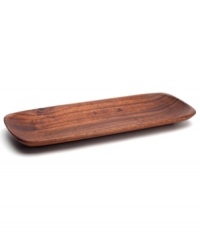 Perfect for serving a satisfying main dish or a combination of hors d'oeuvres, this long rectangular platter tackles it with smart taste. Noritake refines the rustic appeal of wooden serveware with the beautifully smooth, medium brown Kona Wood collection. Perfect for serving a satisfying main dish or a combination of hors d'oeuvres, this long rectangular platter tackles it with smart taste. Noritake refines the rustic appeal of wooden serveware with the beautifully smooth, medium brown Kona Wood collection.