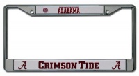 NCAA Alabama Crimson Tide Script A Chrome License Plate Frame NCAA Alabama Crimson Tide Script A Chrome License Plate Frame
