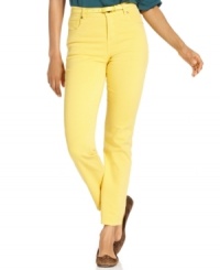 Add a cheerful touch to your wardrobe with Charter Club's classic jeans in a modern, saturated wash. They look extra-chic with a contrasting blouse! Add a cheerful touch to your wardrobe with Charter Club's classic jeans in a modern, saturated wash. They look extra-chic with a contrasting blouse!