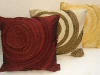 Sherry Kline 20-inch Pleated Swirl Tafetta BURGUNDY Pillows (Set of 2) Sherry Kline 20-inch Pleated Swirl Tafetta BURGUNDY Pillows (Set of 2)