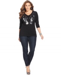 Team the season's latest tops with Seven7 Jeans' plus size skinny jeans for a sleek casual look. Team the season's latest tops with Seven7 Jeans' plus size skinny jeans for a sleek casual look.
