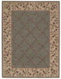 Nourison Zanibar Trellis Green 5.6-Feet by 7.5-Feet Polyacrylic Area Rug Nourison Zanibar Trellis Green 5.6-Feet by 7.5-Feet Polyacrylic Area Rug