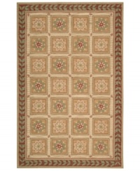 Keep it casual. In a warm, country-style design this inviting rug is just what you need to feel more at home. Super-soft wool is hand-woven in a petit-hook construction for luxurious hand and lasting durability. Keep it casual. In a warm, country-style design this inviting rug is just what you need to feel more at home. Super-soft wool is hand-woven in a petit-hook construction for luxurious hand and lasting durability.