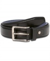 Functional luxury: Nautica takes the finest Italian leather and creates a belt beautifully lined in sailor blue and detailed with a tiny, anchor-engraved rivet.