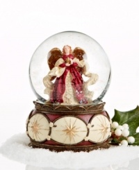 A holiday keepsake to be treasured, these Musical Religious snow globes exude the spirit of the season with a delicate angel and the holy family set in beautifully crafted snow globes. Each play a little tune for even more holiday joy. A holiday keepsake to be treasured, these Musical Religious snow globes exude the spirit of the season with a delicate angel and the holy family set in beautifully crafted snow globes. Each play a little tune for even more holiday joy.
