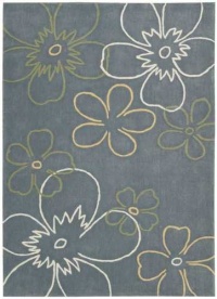 Nourison Citi Limits Blue Floral 5-Feet by 7.6-Feet Polyacrylic Area Rug Nourison Citi Limits Blue Floral 5-Feet by 7.6-Feet Polyacrylic Area Rug