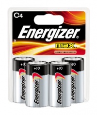 Energizer Max Alkaline C Battery, 4-Count Energizer Max Alkaline C Battery, 4-Count