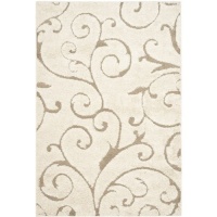 Safavieh Florida Shag Collection SG455-1113 Cream and Beige Shag Square Area Rug, 6-Feet 7-Inch Square Safavieh Florida Shag Collection SG455-1113 Cream and Beige Shag Square Area Rug, 6-Feet 7-Inch Square