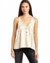 Twelfth St. By Cynthia Vincent Women's Sedona Embroidered Cami, Cream, Petite