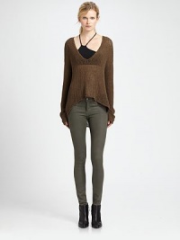 From the HELMUT capsule collection, these must-have skinnies have a glossy stretch fabric that ensures a sleek silhouette and ultra-flattering fit. THE FITMedium rise, about 8Inseam, about 30THE DETAILSButton closureZip flyFive-pocket styleModal/cotton/Lyocell/elastaneDry cleanMade in USA of imported fabricModel shown is 5'11 (178cm) wearing US size 4. From the HELMUT capsule collection, these must-have skinnies have a glossy stretch fabric that ensures a sleek silhouette and ultra-flattering fit. THE FITMedium rise, about 8Inseam, about 30THE DETAILSButton closureZip flyFive-pocket styleModal/cotton/Lyocell/elastaneDry cleanMade in USA of imported fabricModel shown is 5'11 (178cm) wearing US size 4.