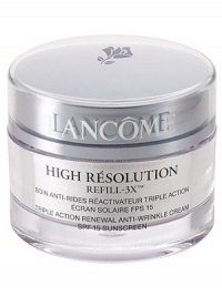 Triple Anti-Wrinkle Power! This exclusive Refill-3X complex helps boost the synthesis of the three natural skin fillers--collagen, hyaluronic acid and elastin. Non-comedogenic. Dermatologist-tested for safety. 1.7 oz. Triple Anti-Wrinkle Power! This exclusive Refill-3X complex helps boost the synthesis of the three natural skin fillers--collagen, hyaluronic acid and elastin. Non-comedogenic. Dermatologist-tested for safety. 1.7 oz.