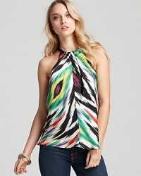 A vibrant, exotic print is a warm-weather hit on this draped Patterson J. Kincaid tank, which elevates off-duty styles to on-trend gorgeous in a stylish instant. A vibrant, exotic print is a warm-weather hit on this draped Patterson J. Kincaid tank, which elevates off-duty styles to on-trend gorgeous in a stylish instant.