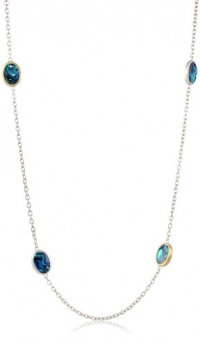 GURHAN Surf Silver and Gold Double Sided Paua Shell Necklace GURHAN Surf Silver and Gold Double Sided Paua Shell Necklace
