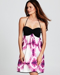 Join this season's block party with this coverup dress from Robin Piccone. It's breezy silhouette makes a bohemian statement, while molded cups and neck ties ensure this style is as supportive as it is relaxed. Join this season's block party with this coverup dress from Robin Piccone. It's breezy silhouette makes a bohemian statement, while molded cups and neck ties ensure this style is as supportive as it is relaxed.