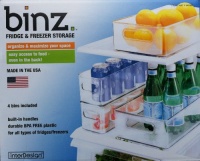 InterDesign Binz Fridge & Freezer Storage - 4 Bins (2 Bins - 4 x 4 x 14 / 2 Bins - 8 x 4 x 14) InterDesign Binz Fridge & Freezer Storage - 4 Bins (2 Bins - 4 x 4 x 14 / 2 Bins - 8 x 4 x 14)
