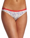 ck one Women's Microfiber Bikini, Bird Toile, Medium