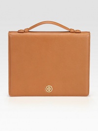 Luxurious saffiano leather surrounds your iPad® for a stylish cover.Side handle, 1½ dropSaffiano leatherSnap button closureSuede lining7½W X 9½H X 1DImportedPlease note: iPad® not included.