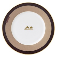 Wedgwood pays tribute to the traditional English equestrian lifestyle with this fine salad plate inspired by the work of 18th-century horse painter George Stubbs. Burnished gold silhouettes, classic stirrup stripes and rich shades of tan and brown evoke the stylish essence of horse riding. Wedgwood pays tribute to the traditional English equestrian lifestyle with this fine salad plate inspired by the work of 18th-century horse painter George Stubbs. Burnished gold silhouettes, classic stirrup stripes and rich shades of tan and brown evoke the stylish essence of horse riding.