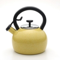 Paula Deen Signature Teakettles 2-Quart Whistling Kettle, Butter Speckle Paula Deen Signature Teakettles 2-Quart Whistling Kettle, Butter Speckle