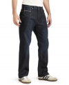 Tired of those too-skinny blues? Keep it loose and laid back with these straight-fit jeans from Levi's.