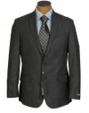Kenneth Cole Mens 2 Button Gray Textured Slim Fit Sport Coat Jacket