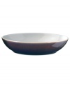 A true gem, the Amethyst pasta bowl is simply glazed but boldly hued, in deep indigo and crisp white from Denby's collection of dinnerware. The dishes can embrace their luxe color alone or they can be paired with the playful dots of Amethyst Stone for a well-balanced and uniquely customized table setting.