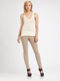 Decorative seaming adds equestrian flair to this slim-fitting, stretch cotton style.Self waistband with tab hook-and-eye closureZip flySide slash pocketsDecorative seamingInseam, about 3092% cotton/8% elastaneDry cleanMade in USA of imported fabricModel shown is 5'8½ (174cm) wearing US size 4. Decorative seaming adds equestrian flair to this slim-fitting, stretch cotton style.Self waistband with tab hook-and-eye closureZip flySide slash pocketsDecorative seamingInseam, about 3092% cotton/8% elastaneDry cleanMade in USA of imported fabricModel shown is 5'8½ (174cm) wearing US size 4.