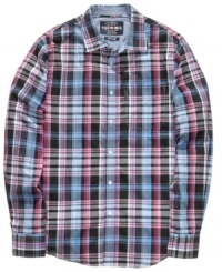 Square off. With a fresh color palette, this plaid shirt from Ecko Unltd ups your cool factor.