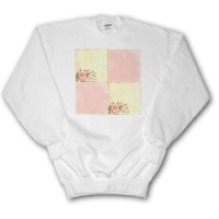 Pink Roses Vintage Collage Art - Youth SweatShirt Small(6-8)