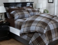 Pinzon 160-Gram Yarn-Dyed Flannel Full/Queen Duvet Cover, Hyde Park Pinzon 160-Gram Yarn-Dyed Flannel Full/Queen Duvet Cover, Hyde Park