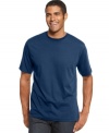 Lightweight and super comfortable, this bold crew neck T shirt provides the perfect start to a cool, layered look.