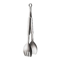 These tough stainless steel Rösle tongs are an integral component in Rösle's open kitchen concept. Ideal for small kitchens, attachments hang via hooks on a wall rail with space-saving convenience. These tough stainless steel Rösle tongs are an integral component in Rösle's open kitchen concept. Ideal for small kitchens, attachments hang via hooks on a wall rail with space-saving convenience.