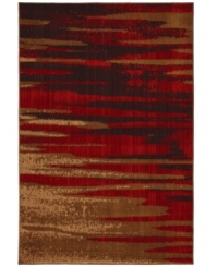 Presenting blended waves of striking colors, the Kaleidoscope Magma area rug brings vibrant nature-inspired style to your home. Completely crafted in the USA, it is woven of soft, durable olefin in a lush pile that withstands heavy traffic anywhere in the home. Presenting blended waves of striking colors, the Kaleidoscope Magma area rug brings vibrant nature-inspired style to your home. Completely crafted in the USA, it is woven of soft, durable olefin in a lush pile that withstands heavy traffic anywhere in the home.