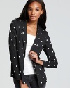 Retro-stylish polka dots add a fun, lively touch to this festive PJK Patterson J. Kincaid Blazer.