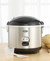 A staple ingredient all over the world, great rice makes a meal come to life. From exotic sushi to flavorful Mexican sides, steam up perfect rice with this sleek stainless steel rice cooker. One-year limited warranty. A staple ingredient all over the world, great rice makes a meal come to life. From exotic sushi to flavorful Mexican sides, steam up perfect rice with this sleek stainless steel rice cooker. One-year limited warranty.