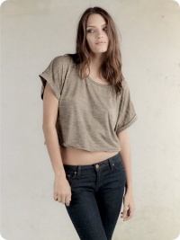 Molly Crop Burnout Rolled Slee Molly Crop Burnout Rolled Slee