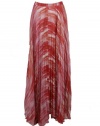 Alice + Olivia Womens Pleated Print Long Maxi Skirt
