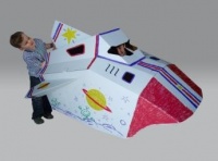 Corrugated Space Shuttle - Markers Included Corrugated Space Shuttle - Markers Included