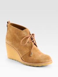 Thin metal-tip laces complete this ultra-soft suede favorite on an elevated wedge. Rubber wedge, 3 (75mm)Rubber platform, ½ (15mm)Compares to a 2½ heel (65mm)Suede upperLeather liningRubber trek solePadded insoleImported Thin metal-tip laces complete this ultra-soft suede favorite on an elevated wedge. Rubber wedge, 3 (75mm)Rubber platform, ½ (15mm)Compares to a 2½ heel (65mm)Suede upperLeather liningRubber trek solePadded insoleImported