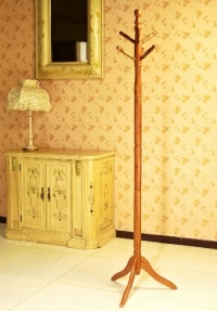 Frenchi Furniture Wood Coat/Hat Rack Stand in Oak Finish Frenchi Furniture Wood Coat/Hat Rack Stand in Oak Finish