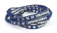 Chan Luu Royal Blue Five Wrap Leather Bracelet Chan Luu Royal Blue Five Wrap Leather Bracelet