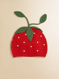Strawberry-inspired hat in a wool-rich blend for a look that's as cozy as it is sweet. Ribbed trim40% wool/30% rayon/20% nylon/10% cashmereHand washImported Strawberry-inspired hat in a wool-rich blend for a look that's as cozy as it is sweet. Ribbed trim40% wool/30% rayon/20% nylon/10% cashmereHand washImported