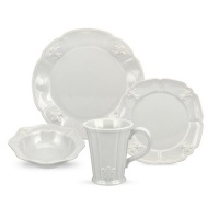 Portmeirion Fleur De Lys Grey 4-Piece Placesetting Portmeirion Fleur De Lys Grey 4-Piece Placesetting