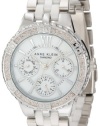 Anne Klein Women's 10/9731MPWT Diamond Accented Silver-Tone Multi-Function Watch