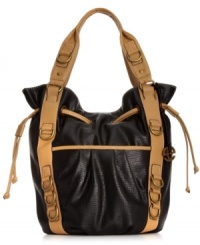 A slouchy silhouette gets a downtown attitude with this diva-worthy design from Red by Marc Ecko. With D-ring accents, contrast trim and ultra-spacious interior, it's destined to be your new everyday favorite. A slouchy silhouette gets a downtown attitude with this diva-worthy design from Red by Marc Ecko. With D-ring accents, contrast trim and ultra-spacious interior, it's destined to be your new everyday favorite.