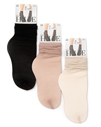 A basic anklet in a soft breathable fabric with ruched ankles. A basic anklet in a soft breathable fabric with ruched ankles.
