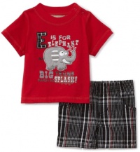 Kids Headquarters Baby-boys Newborn Elephant Short Set, Red, 3-6 Months Kids Headquarters Baby-boys Newborn Elephant Short Set, Red, 3-6 Months